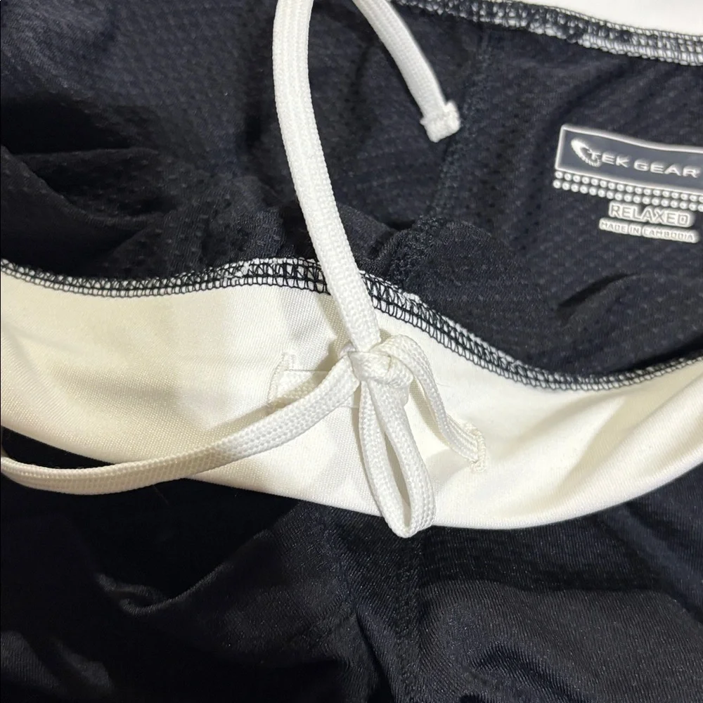 NWT Tek Gear Black White Stripe Relaxed Performance Pants sz M - Picture 5 of 9